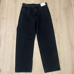 Uniqlo Wide Straight Black Jeans